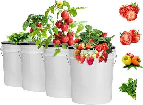 Miniatura 8 de Macetas de red de 6 pulgadas para cubos de 5 galones (paquete de 6), tapas de cesta hidropónicas sin BPA DWC