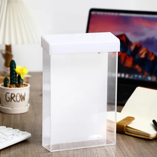 Miniatura 6 de Remerry 2 piezas de acrílico para folletos al aire libre de 6 x 9 pulgadas, caja de literatura transparente para montaje en pared con tapa blanca