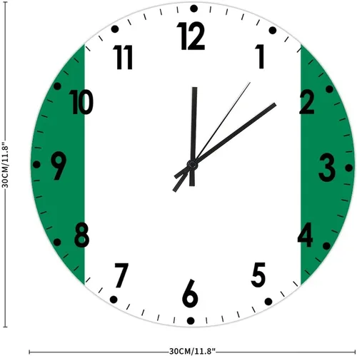Miniatura 644 de Cheyan Reloj de pared con bandera de Canadá de 12 pulgadas, silencioso, sin tictac, de PVC, funciona con pilas, reloj redondo decorativo, regalo