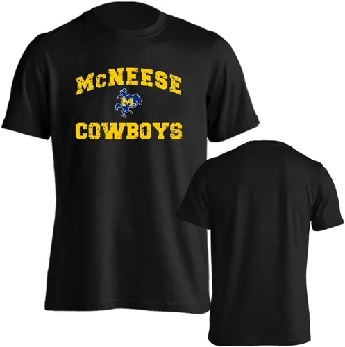 Miniatura 21 de Sport Your Gear NCAA Camiseta de manga corta retro con licencia oficial de aspecto desgastado para el día del juego, camiseta de espíritu deportivo