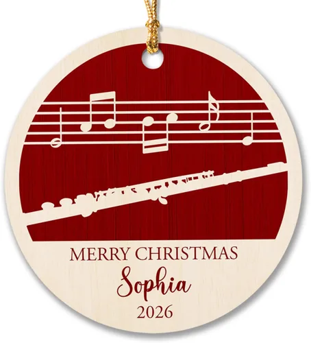 Miniatura 17 de Adorno de Navidad de instrumento musical de acordeón, nombre personalizado y adorno de año para acordeonista, regalo de profesor de música