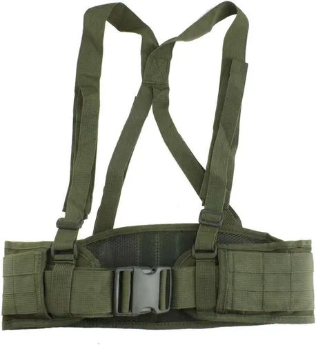 Miniatura 3 de FAMI Cinturón de cintura Molle con tirantes ajustables y correas libres Verde(Military Green)