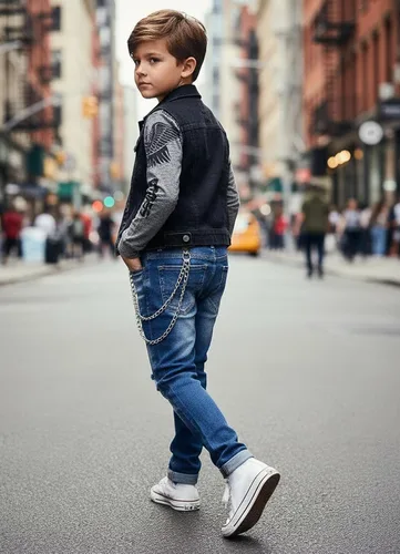 Miniatura 4 de Boy's Skinny Fit Ripped Destroyed Distressed Stretch Slim Jeans Pants