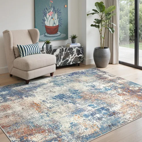 Miniatura 35 de GENIMO Alfombra antideslizante de 2 x 6 pies, lavable para pasillos de cocina, alfombras de cocina modernas abstractas, alfombra ligera de pelo bajo
