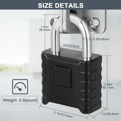 Miniatura 4 de ZHEGE Cerraduras de puerta para exteriores, combinación de 4 dígitos, cerradura de números resistente para cobertizo, candado grande sin llave