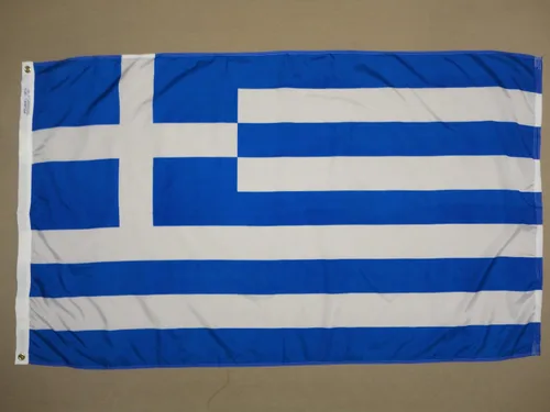 Annin Flagmakers Bandera de Grecia fabricada en Estados Unidos según las especificaciones oficiales de diseño de las Naciones Unidas, 4 x 6 pies