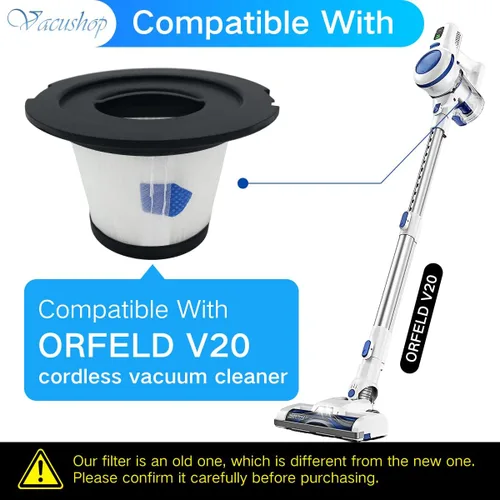 Miniatura 5 de Repuesto para aspiradora ORFELD V20 INSE N6 Aspiradora inalámbrica Filtros HEPA Accesorios Piezas X2 Filtro