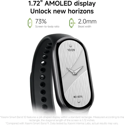 Miniatura 3 de XIAOMI Mi Smart Band 10 (2025) Versión Global - Pantalla AMOLED de 1.72" 21 Días de Duración de la Batería Pantalla Táctil, Rastreador Rosa