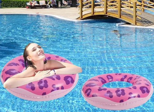 Miniatura 7 de Flotador inflable para piscina, 2 piezas de 32 pulgadas, anillo de natación de alta calidad, flotadores de vinilo resistente para la playa, fiesta