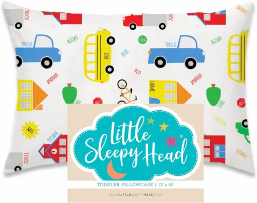 Miniatura 33 de Little Sleepy Head Funda de almohada para niños pequeños, 100% algodón y funda de almohada hipoalergénica para almohada de niños pequeños, funda