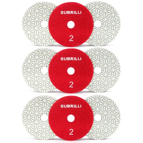 Miniatura 13 de Almohadillas de pulido de diamante de 3 pasos seco/húmedo de 4 pulgadas, 9 piezas, paso 1 para hormigón de cuarzo de mármol de granito