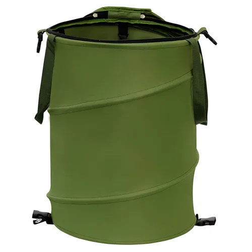 Miniatura 7 de Cubo de basura plegable para exteriores, de 13.8 x 15.8 pulgadas, bolsas de basura de tela Oxford 600D para patio, papelera de campamento con clip