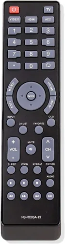 NS-RC03A-13 - Control remoto compatible con Insignia LCD LED TV NS-42L260A13 NS-46L240A13 NS-42E440A13 NS-24L120A13 NS-39E340A13 NS-32L121A13 NS-222