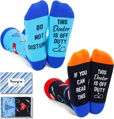 Zmart Unisex Funny Socks Breast Cancer Doctor Nurse Socks, Funny Gifts For Cancer Patients Medical Student Graduation