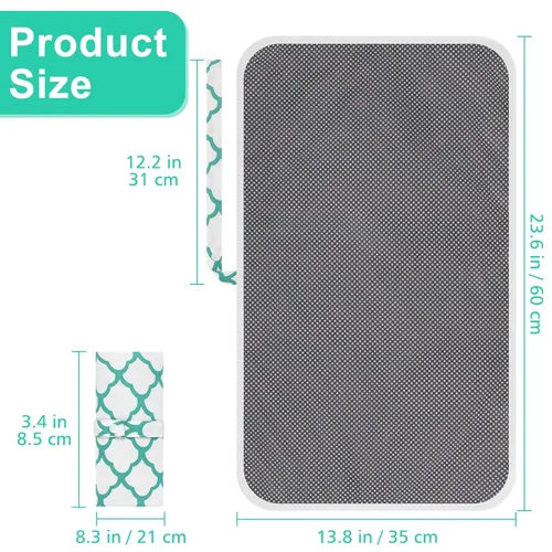 Miniatura 7 de Accmor Cambiador de pañales portátil, impermeable, plegable, cambiador de bebé para viajes, regalos de registro de baby shower