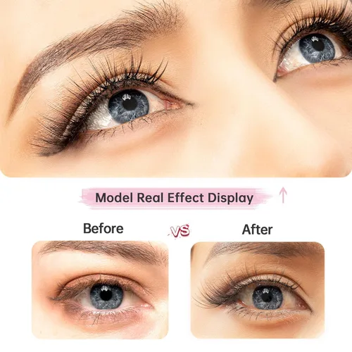 Miniatura 4 de Pestañas postizas de aspecto natural, ojo de gato, 3D, paquete de 14 pares de pestañas postizas hechas a mano, reutilizables, cortas, 0.630 in