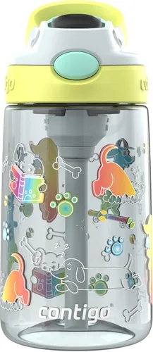 Miniatura 20 de Contigo Botella de agua con pajita para niños con tapa AUTOSPOUT de 20 onzas, arándano Azul (Arándano)