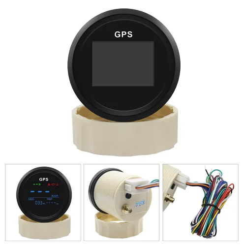 Miniatura 4 de Geloo Velocímetro digital GPS de 52 mm 2" MPH, impermeable, ajustable, para auto, barco, motocicleta, con antena GPS, protección antiempañamiento