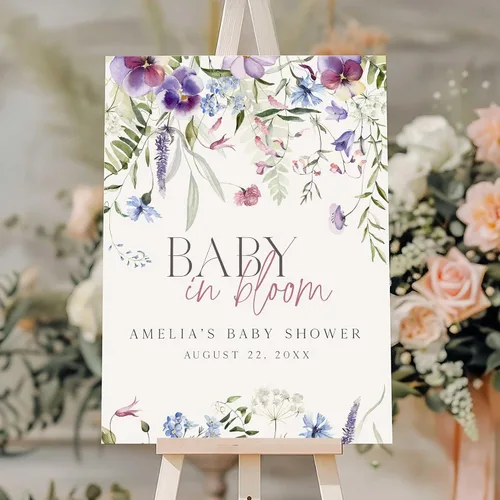 Miniatura 23 de Letrero de bienvenida personalizado de mariposa para baby shower, letrero de mariposa floral para baby shower, letrero con nombre personalizado