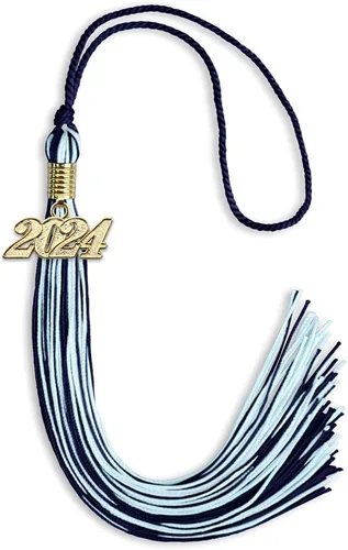 Miniatura 70 de Endea Graduation - Borla de doble color mixto con fecha dorada (negro/dorado antiguo, 2021)
