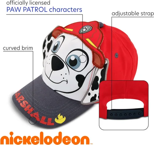 Miniatura 2 de Nickelodeon Paw Patrol 3D Ear Gorra de béisbol de algodón para niños Chase & Marshall (niño)