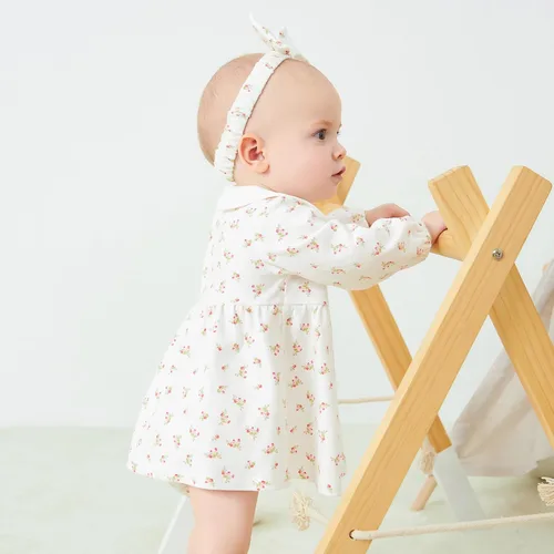 Miniatura 105 de pureborn Vestido de bebé niña 0-24 meses