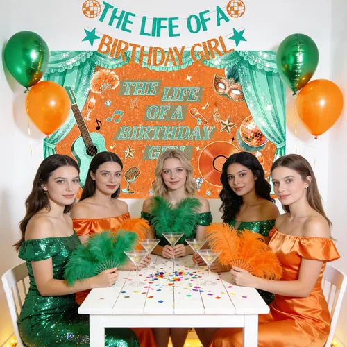 Miniatura 3 de Decoraciones para fiesta de cumpleaños de niña en My Showgirl Era, telón de fondo para fiesta de cumpleaños de Showgirl, decoración de fiesta