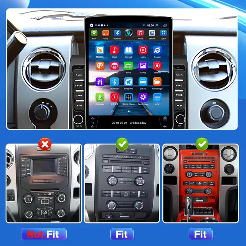 Miniatura 2 de [4+64G] 9.7" Radio de estéreo de coche para Ford F150 2009 2010 2011 2012 2013 2014 Android 13 Radio de pantalla táctil de actualización con Carplay
