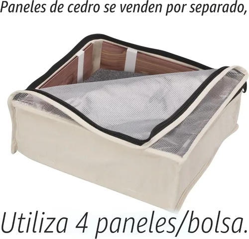 Miniatura 4 de Household Essentials 3321-1 Cedarline - Bolsa para suéter con cremallera de lona de algodón natural Bolsa de almacenamiento para armarios y debajo