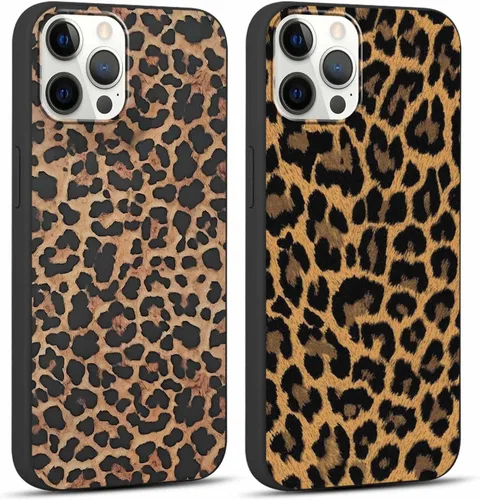 Miniatura 54 de Paquete de 2 Fundas de Teléfono Bonitas con Estampado de Guepardo para Apple iPhone 13 Pro Max de 6.7 Pulgadas, Fundas de Diseño
