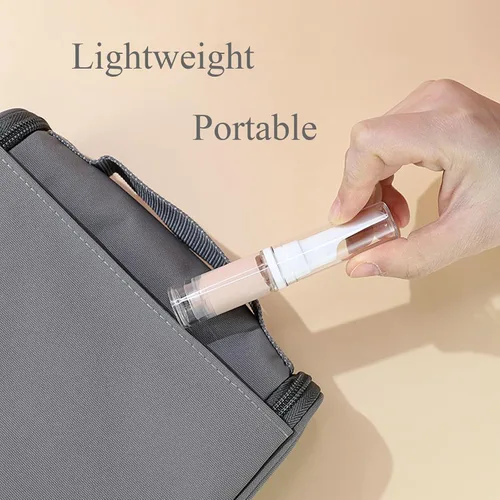 Miniatura 5 de Qeuly Paquete de 6 frascos de bomba sin aire para base de viaje, dispensador de crema de ojos, botellas vacías recargables para cosméticos para Sn5