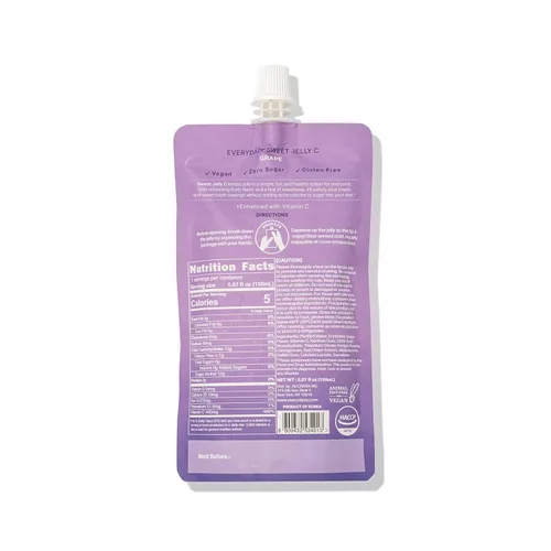 Miniatura 8 de EVERYDAZE Gelatina Dulce Jelly C Konjac Vegana, Sin Gluten, Sin Azúcar, Baja en Calorías Saludable Bebida Frutal Paquete de 10 Bolsas