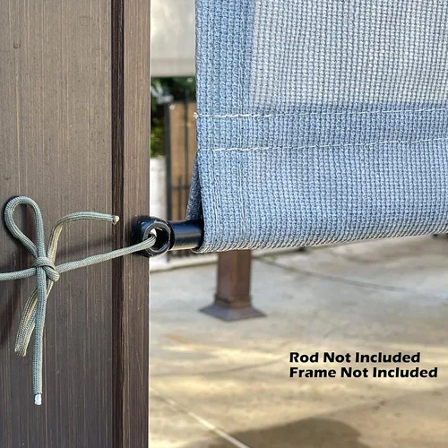 Miniatura 4 de Toldo de repuesto universal para pérgola con tela de polietileno de alta densidad transpirable y bolsillos para barra para pérgola de 10 x 10 pies