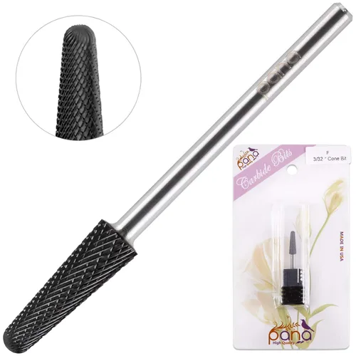 Miniatura 3 de PANA Broca de carburo en forma de cono profesional de 3/32 pulgadas, tamaño de vástago de 3/32 pulgadas, broca de uñas para manicura y pedicura, DLC