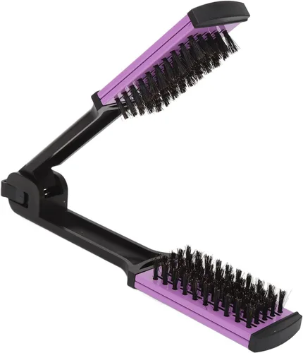 Miniatura 7 de Dioche Cepillo de pelo con abrazadera de cerdas, peine alisador de pelo, suave de doble cara con mango ergonómico para alisar y alisar el cabello