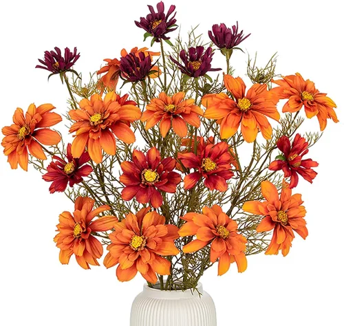 Miniatura 14 de GnFlus 3 piezas de ramas artificiales de algodón falsas para decoración de primavera y otoño en interiores estilo boho, flores artificiales de tallo