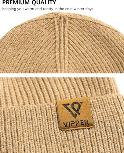 Miniatura 2 de VIPPER Gorro de punto con diseño de calavera para hombre, gorro cálido para hombre y mujer