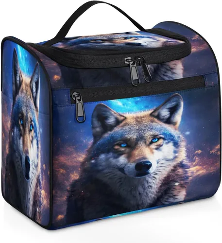 Miniatura 14 de cfpolar Animal Fox Flores Colgantes Neceser de Viaje Neceser Organizador de Maquillaje Bolsa de Almacenamiento de Cosméticos Baño Bolsa