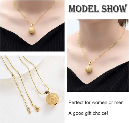Miniatura 4 de constantlife Joyería de cremación para cenizas Collar de urna de acero inoxidable con colgante conmemorativo de baloncesto para hombres y mujeres