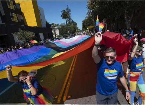 Miniatura 6 de Homissor Bandera del orgullo de 10 x 15 pulgadas, banderas gay para exteriores, gran arco iris, LGBT, comunidad lesbiana, transgénero, bandera
