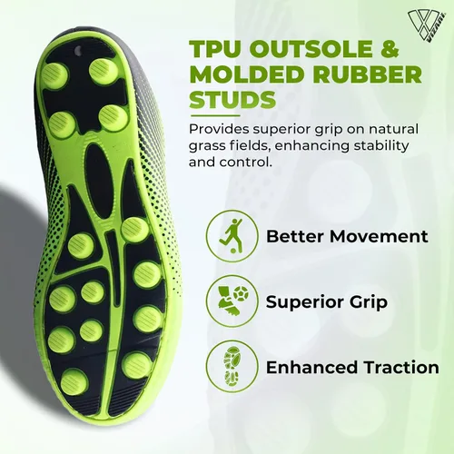 Miniatura 5 de Vizari USA Stealth - Botines de fútbol para niños y niñas, zapatos deportivos de fútbol para exteriores para niños pequeños, niños grandes, ligeros