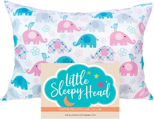 Miniatura 58 de Little Sleepy Head Funda de almohada para niños pequeños, 100% algodón y funda de almohada hipoalergénica para almohada de niños pequeños, funda
