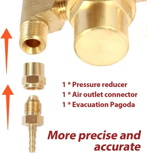 Miniatura 9 de HTP Argon CO2 Mig Tig Medidor de flujo 0-4000 PSI regulador de nitrógeno medidor de flujo 10-60CFH Regulador de argón ajustable Medidor de flujo