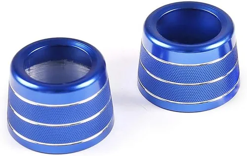 Miniatura 2 de YIWANG - 2 anillos de perilla de aire acondicionado para coche para BMW Serie 5 G30 G38, 6 Series GT, 7 Series G11 G12 2016-2020, Azul