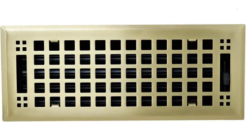 Miniatura 24 de Madelyn Carter Cubierta de ventilación de estilo artesanal contemporáneo, interior de acero fundido sólido, controla el flujo de aire, 2 x 10 Blanco