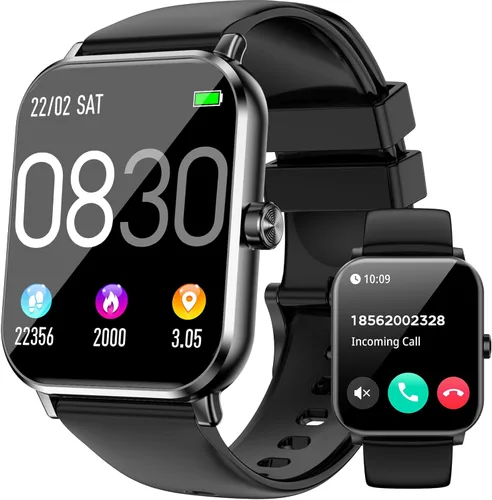 Jacoosa Reloj inteligente, pantalla táctil HD de 1.83 pulgadas, llamada Bluetooth, IP68 impermeable, más de 130 modos deportivos, seguimiento de