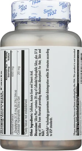 Miniatura 4 de KAL Silica Plus, Gel de Sílice con Extracto de Cola de Caballo, Apoyo para Cabello, Piel y Uñas Saludables, Máxima Absorción, Cabello Vibrante, Piel