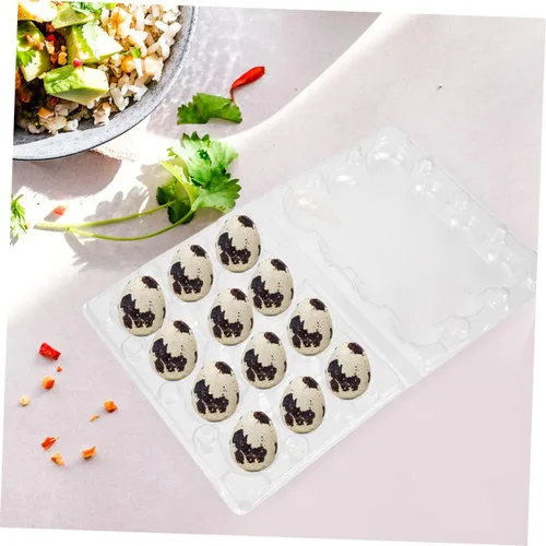 Miniatura 3 de Zerodeko 100 cajas de huevos de codorniz Caja de huevos de codorniz seco Cartones de huevos Soporte de huevo de codorniz