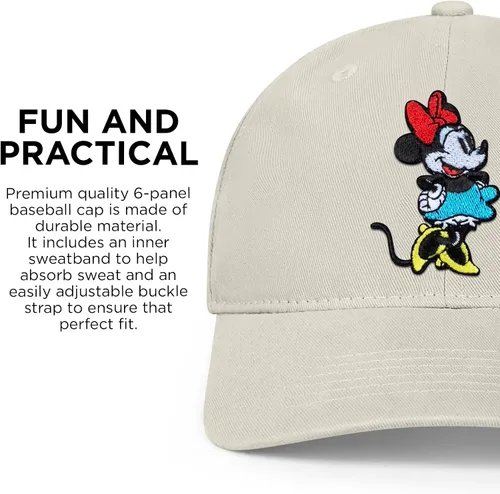 Miniatura 5 de Disney Gorra de béisbol para adultos, gorra ajustable de Minnie Mouse para papá