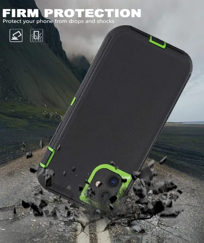 Miniatura 5 de Funda para iPhone 11 con 2 protectores de pantalla, protección contra caídas, cuerpo completo, resistente de servicio pesado, de grado militar, a